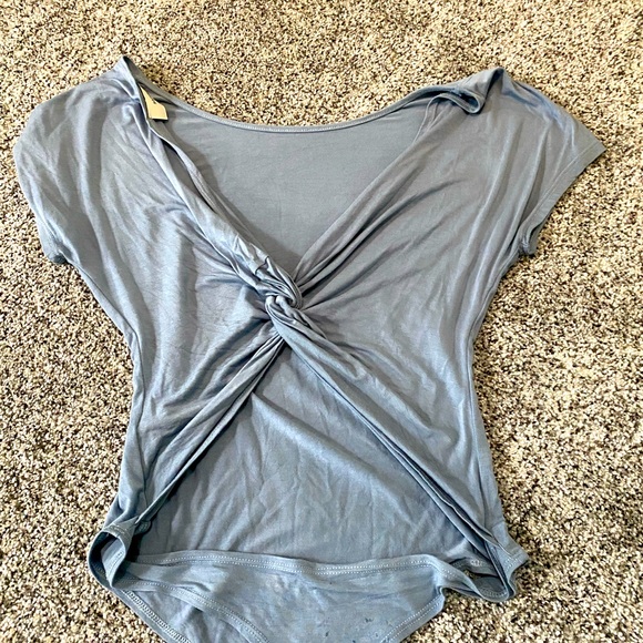 Twist Back Periwinkle Bodysuit - Picture 1 of 3